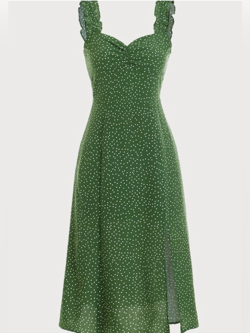 RIHOAS Frill Trim Side Split Midi Dress